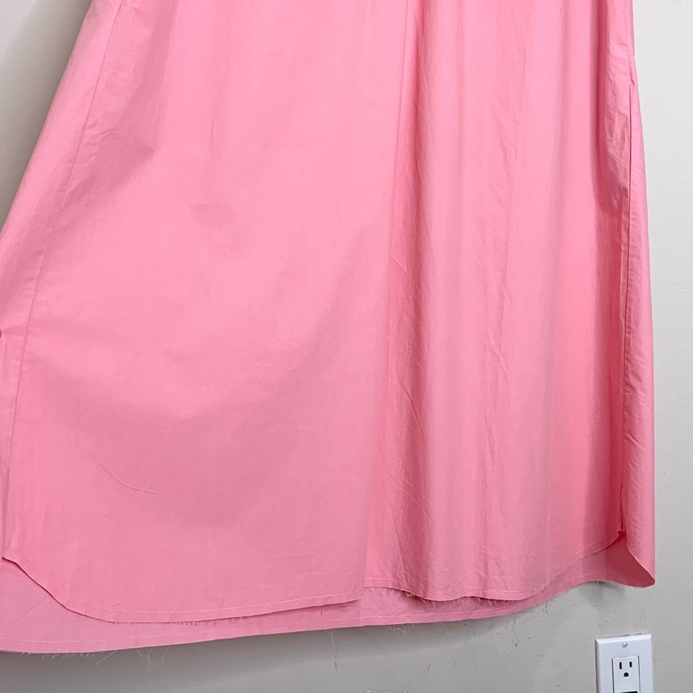 Sula Clothing Dewey Poplin Dress (Sz XS) Cotton A-Line Midi Tunic Sea Pink - Picture 12 of 16